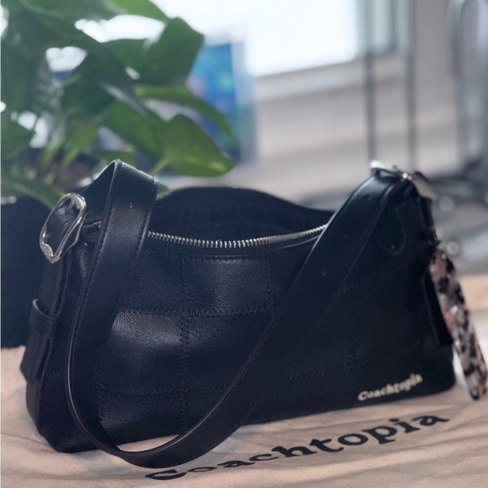 Black Leather Shoulder Bag
